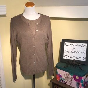 August Silk 💯 % Silk Cardigan Set